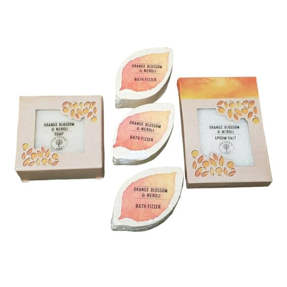 The Orange Tree Orange Blossom & Neroli Bath Set | Soap Bath Fizzer Epson Salt - Picture 1 of 3